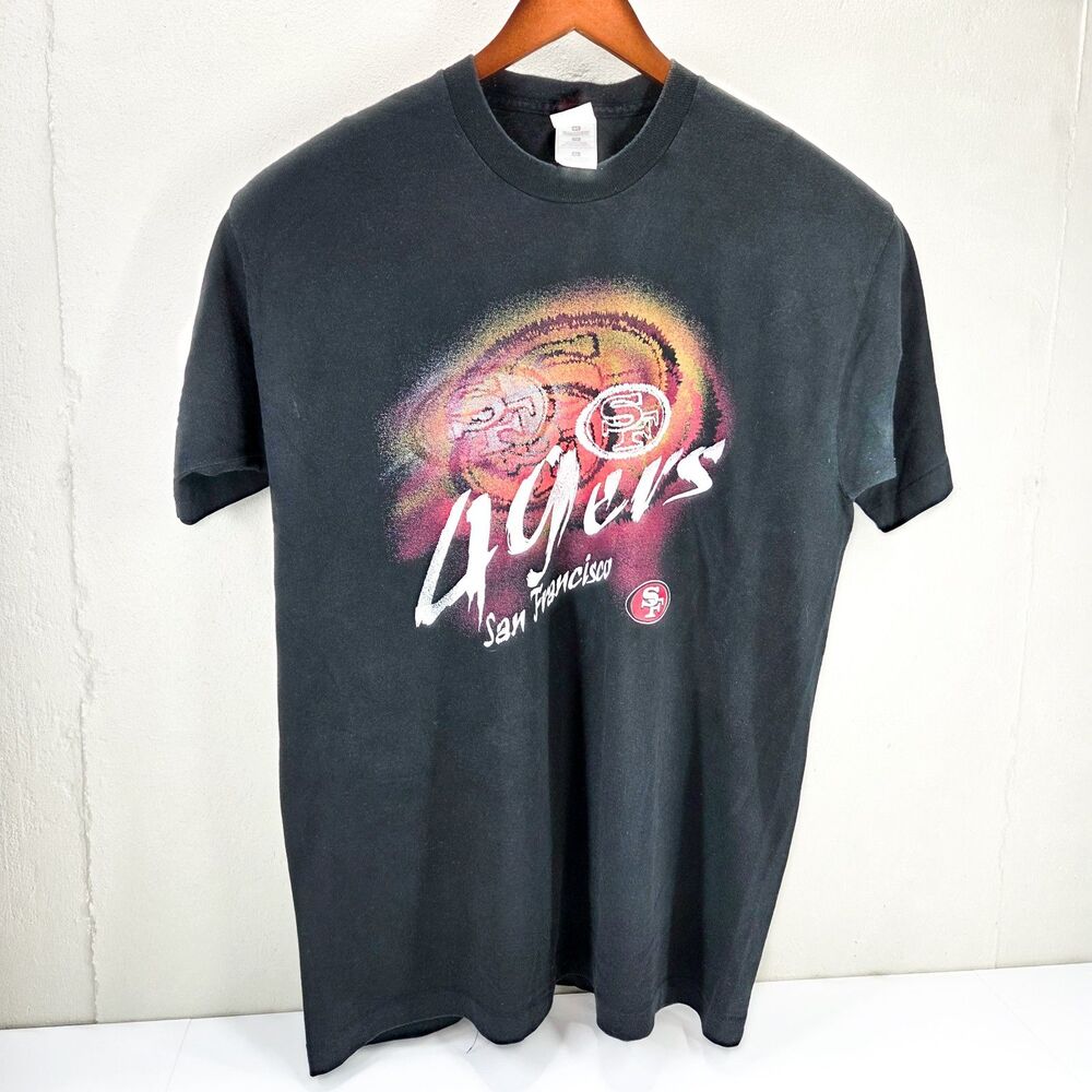 Vintage Y2K San Francisco 49ers Swirl Fruit of the Loom Graphic Tee Sz XL - Picture 3 of 6